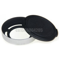 Lens Hood LH-X10+52mm adapter ring +58mm Lens cap for Fujifilm FinePix X10 X20 Silver