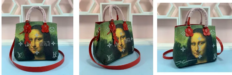 Louis Vuitton Montaigne Mona Lisa Da Vinci Masters Collection w/ Tags -  Green Handle Bags, Handbags - LOU536074
