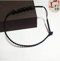 Gratis Ongkir ใหม่ Liuliu Dashun Obsidian Evil Guard Good Anklet ต่อต้านวายร้ายและวิญญาณชั่วร้ายสร้อยข้อเท้าชายและหญิง