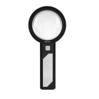 8LED Handheld Magnifying Glass USB Rechargeable Loupe Magnifier Removable Optical Lens Illuminated Magnifier