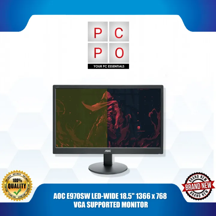 AOC E970SW LED-WIDE 18.5" 1366 x 768 VGA SUPPORTED MONITOR | Lazada PH