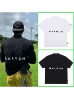 กางเกงเล่นกอล์ฟ Malbon Gofl เสื้อยืดแขนสั้นผู้ชาย,เสื้อผ้าแฟชั่นชายคอกลมแขนสั้นผ้าไอซ์ซิลค์แห้งเร็ว