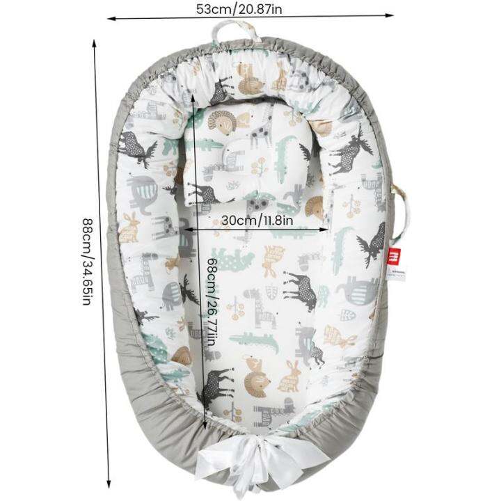 aov-baby-lounger-bed-baby-nest-pod-สำหรับทารกแรกเกิดที่ถอดออกได้แบบพกพาเด็กวัยหัดเดิน-sleep-nest-bed-สำหรับ-travel-cod-จัดส่งฟรี