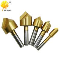 5ชิ้นตัวชี้วัด6มม. 10มม. 13มม. 16มม. 19Mm ไทเทเนียมเคลือบ Countersinks ใบมีดเดี่ยว90องศา Chamfering คัตเตอร์ขูดเจาะกด