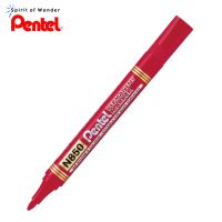 Pentel ปากกาเคมี ปากกา Permanent เพนเทล N850 - หมึกสีแดง
