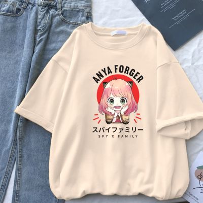Anya Forgerspy X Family Art T-shirts For Women Summer Breathable Street Personality T-shirts 100% Cotton Gildan