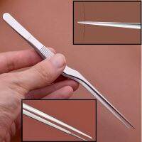 Ear Nose Earpick Wax Removal Forceps Angled Clamp Nasal Tool Curved Earwax Tweezers Clip Eyelash Remover Cleaner Tweezer