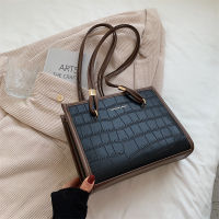 Ladies stone pattern shoulder bag casual shopping bag zipper female bag solid color leather messenger bag large capacity bag