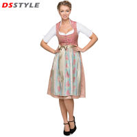 DSstyles เสื้อผ้าเบียร์ผ้าโพลีเอสเตอร์ + 35%,กระโปรงชุดเดรสชุด Oktoberfest สไตล์บาวาเรีย65% ชุดเอี๊ยมแม่บ้านฮาโลวีนเล่น