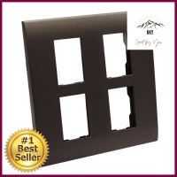 หน้ากาก 4 ช่อง HACO W1104-ST สีแม็ทแบล็คWALL PLATE HACO W1104-ST 4 GANG MATT BLACK **สามารถออกใบกำกับภาษีได้ค่ะ**