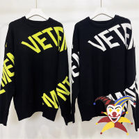 Vetements ถักเสื้อกันหนาวผู้ชายผู้หญิงฮิปฮอป O Versize VTM เสื้อ