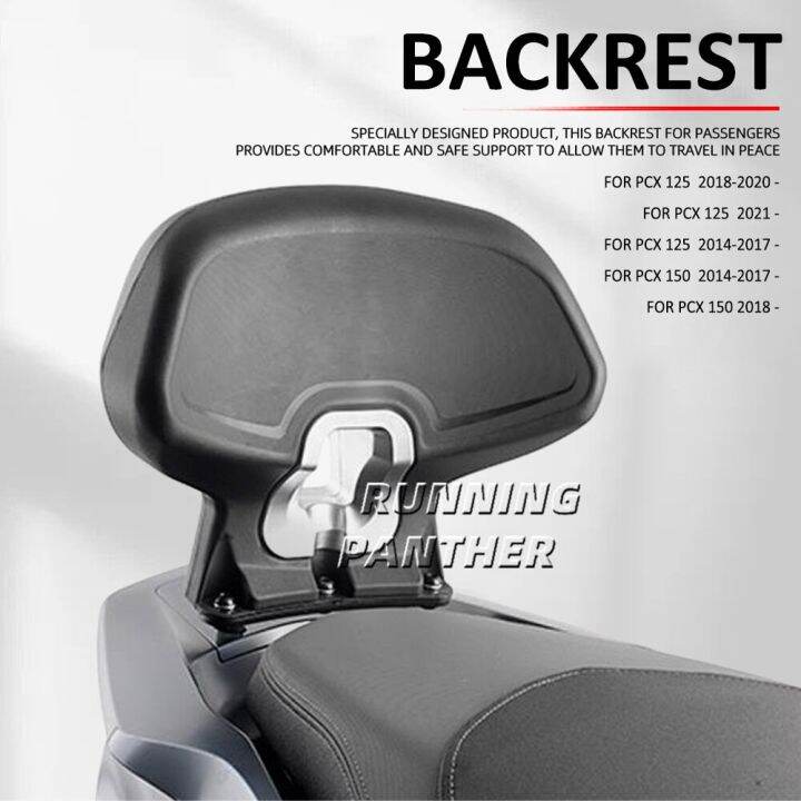 NEW Rear Passenger Seat Kit Tailstock Backrest Back Rest Cushion Pad For Honda PCX160 PCX 160 Motorcycle Accessory(black