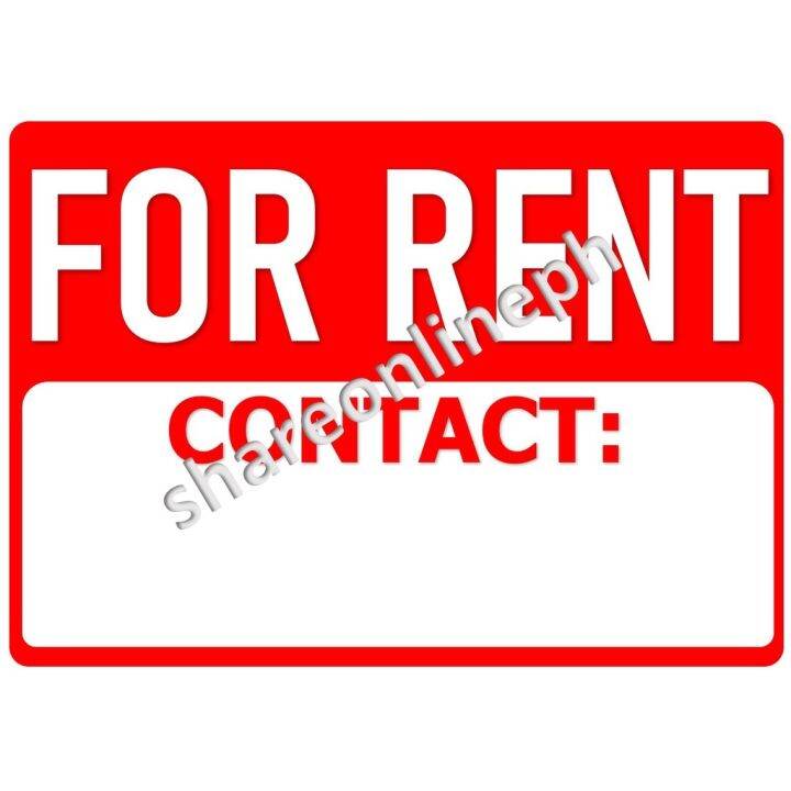 【COD】 Laminated Signages For Rent Sticker Signage Sign Boards House