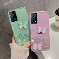 เคสสำหรับ Realme GT Master Edition เคสโทรศัพท์แฟชั่นหรูหราระยิบระยับระยิบระยับระยิบระยับระยิบระยับลายดวงดาวท้องฟ้าพร้อมพลอยเทียมสวยดีไซน์รูปผีเสื้อซิลิโคนนิ่มกันกระแทกฝาครอบด้านหลังเป็นคู่