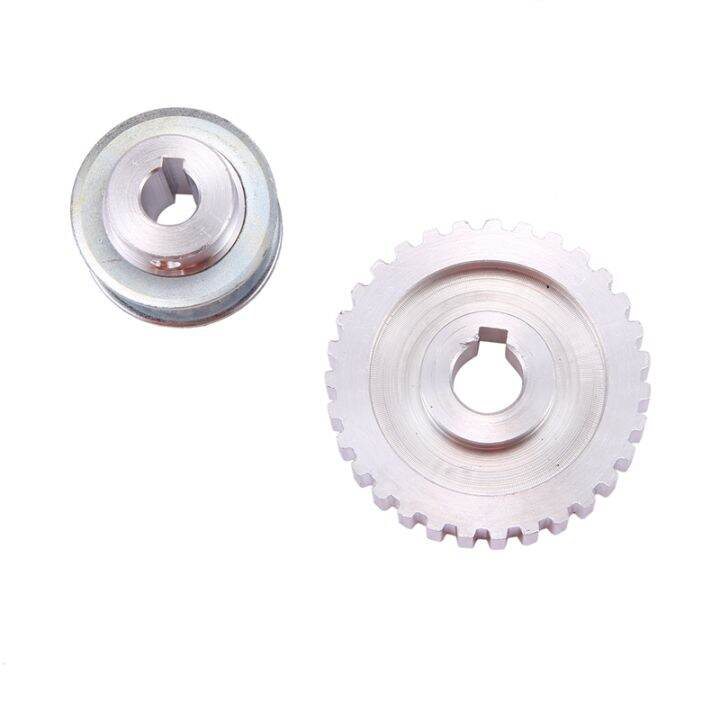 2Pcs Metal Synchronous Pulley Gear Motor Belt Gear Drive Wheel Gear S/N