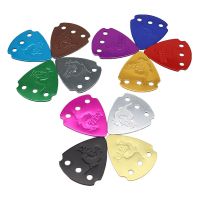 WK-1Pcs Aluminum Alloy Electric Guitar Pick  Acoustic Music Plectrum 1.00mm Thickness Guitar Accessories Pendant Necklace Picks