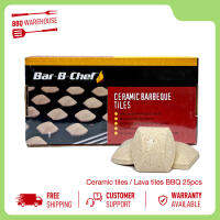 หินเซรามิค Ceramic tiles / Lava tiles BBQ 25pcs