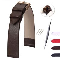 Ultra-thin 8 10 12 14 16 18 20 22mm Smooth Grain Genuine Leather Watch Band Straps Watch Strap Men And women Watchband