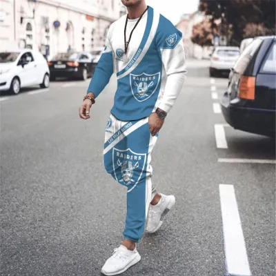2022 Summer Fashion Casual Two-Piece Mens O-neck Blouse Drawstring Trousers Sportswear Personality Printed Mens Clothing