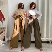 Shyloli High Waist Waistband Fashion Vintage Long Pants Female Spring Summer 2020 Elegant Solid Maxi Trouser Pantalon New Style