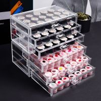 5 Layers Nail Accessories Storage Box Cosmetic Storage Acrylic Organizer Jewelry Transparent Display Rack Plastic Drawer Box