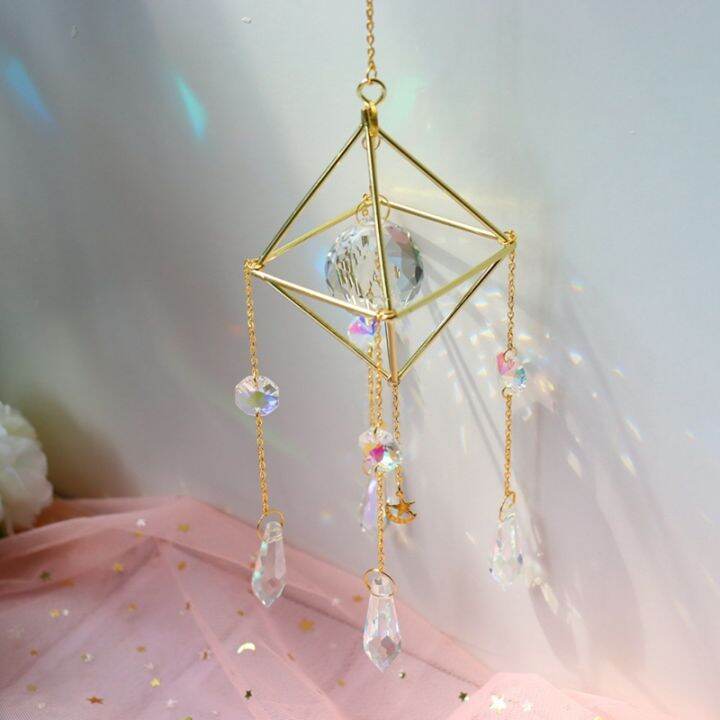 crystal-sun-catcher-rainbow-prism-window-sun-catcher-gold-plated-celestial-suncatcher-boho-sun-amp-moon-with-crystals