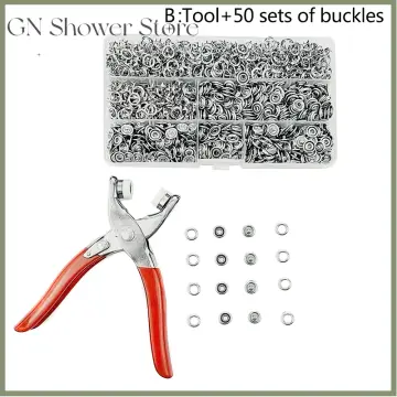 Plier Tool 50pcs Metal Snap Button Thickened Snap Fastener Kit Diy Craft  Supplies For Installing Clothes Bag Sewing Accessories
