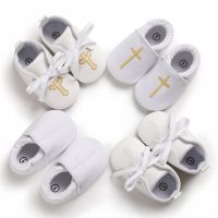 【hot】！ Newborn Baby Baptism Shoes Soft Anti-slip Toddler Boy Christening Church Infant