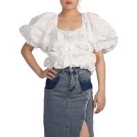 SHU APPAREL PUFF SLEEVE BLOUSE #1 - WHITE