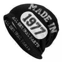 Made In 1977 All Original Parts Cap Happy Birthday Autumn Winter Outdoor Skullies Beanies Hats Spring Warm Bonnet Knitted Hat