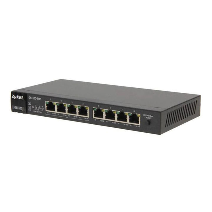 zyxel-รุ่น-gs1100-8hp-8-port-gigabit-unmanaged-switch-สวิตซ์