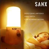 SANX LED Night Light Bedside Lamp AC 110-220V Corridor Lamp Eye Sleep Light Energy Saving Bedroom Socket Lights