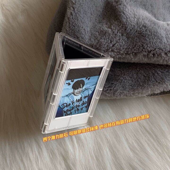 cod-small-card-display-box-ins-transparent-suction-3-inch-photo-frame-creative-simple-mini-diy-refrigerator