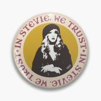 【CC】 In Stevie Nicks We Trust  Soft Pin Fashion Hat Badge Collar Metal Brooch Cartoon