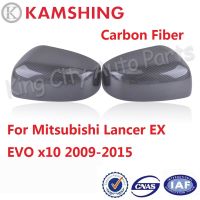 CAPQX สำหรับ Mitsubishi Lancer EX 09-15 EVO รถคาร์บอนไฟเบอร์อัจฉริยะ X10รถกระจกมองหลังแผ่นครอบหอยตกแต่งมองหลังด้านข้าง