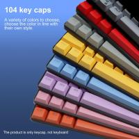 104 ชิ้น ABS OEM Universal คีย์บอร์ด Caps ทนทาน Backlight โปร่งแสง Key Caps เปลี่ยนคีย์บอร์ดอุปกรณ์เสริม-dliqnzmdjasfg