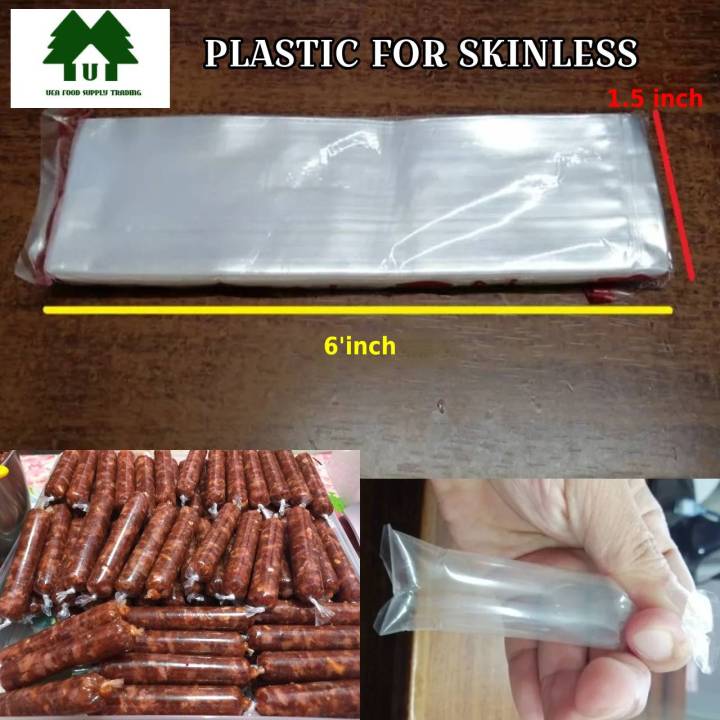 Plastic Casing For Skinless Longganisa - Clear PP Plastic Bag (200pcs ...