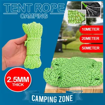 READY STOCK】Tent Rope, Tali Khemah, Camping Rope 10m