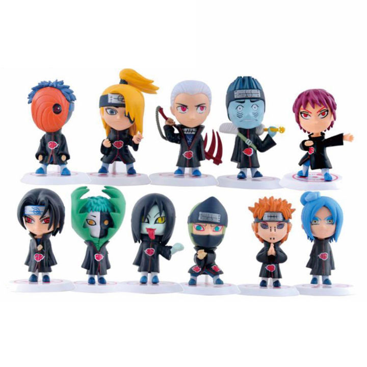 11Pcs Anime Naruto Character Model Miniature Display Mold Home Desktop ...