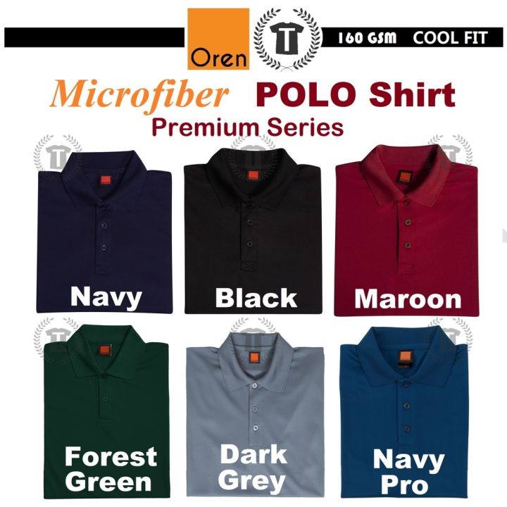 New in 2022 【Premium】Microfiber Plain Polo Shirt Collar Navy/Black ...
