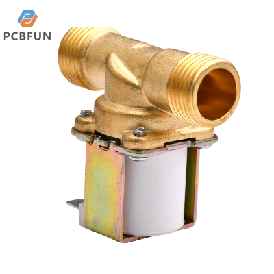 pcbfun G1/2 "ปกติปิดทองเหลืองไฟฟ้าวาล์วน้ำ N/C 12V 24V 220V ช่องทางอากาศเข้า Flow Switch สำหรับเครื่องทำน้ำอุ่นพลังงานแสงอาทิตย์วาล์ว0.02-0.8Mpa
