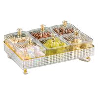 Candy Plate Light Fruit Box Room Small Snacks Divided Refreshment Tray Plastic Dried Fruit Dish