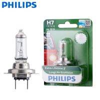 H7 Philips 12V 55W Longlife Ecovision รถไฟหน้าฮาโลเจน1500H โคมไฟอัตโนมัติ Px26d ของแท้12972 Leco B1 1x