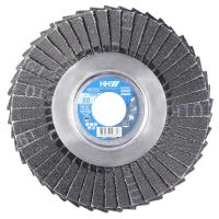 HHW จานทรายซ้อนหลังอ่อนสำหรับขัดเหล็กและสแตนเลส เบอร์ 80 FLEXIBLE FLAP DISC for steel and stainless steel Grit 80