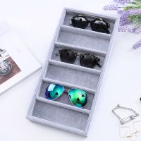 High Quality 6 Grids Sunglasses Display Tray Glasses Holder Sunglasses Storage Box Eyeglasses Collection Jewelry Organizer Box