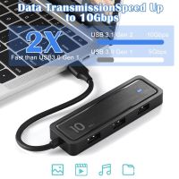 Laptop Adapter 6 in 1 USB Expander USB-C Splitter USB 3.2 Type C Hub 10Gbps Fast Data Transmission