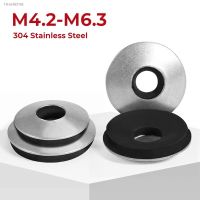 ◑❈ M4.2 M4.8 M5.5 M6.3 304 Stainless Steel Composite Waterproof Gasket Anti-Loose Anti Slip Washer Drill Tail Screw Roofing Washers