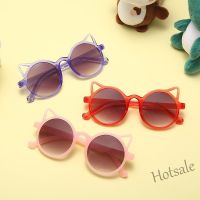 【hot sale】▧◈ D03 For Childrens Sunglasses New Korean Fashion Kid Cartoon Cat Ear Sun Glasses Boys Girls Personalized Anti UV Eyeglasses