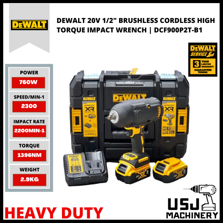 DEWALT 20V 1/2" Brushless Cordless High Torque Impact Wrench DCF900P2T