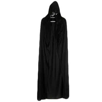  Double Black Hooded Cloak for Men Women, Halloween